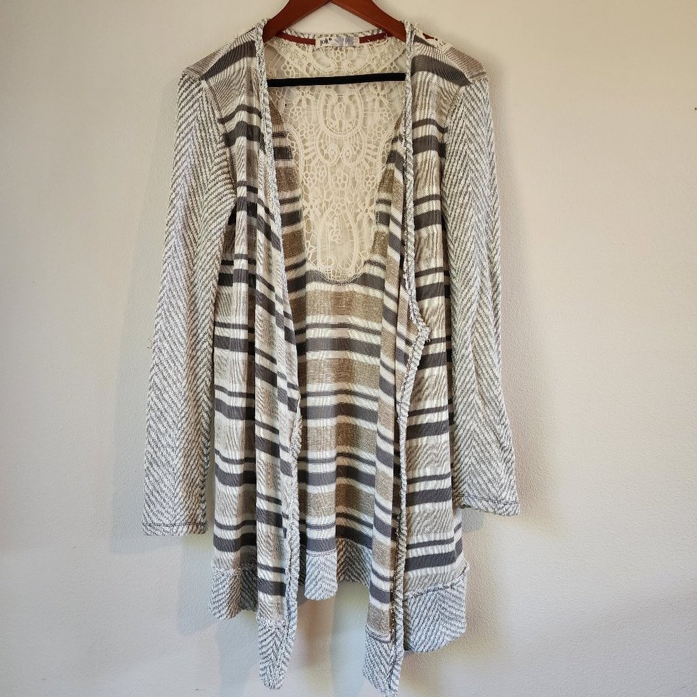 Jolt, Women's Knit open cardigan, Long Sleeve, Size XL, Cotton Blend.